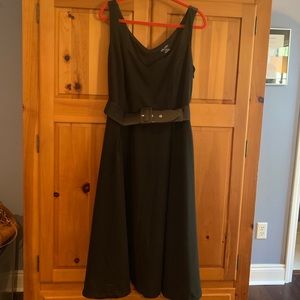 Little black side zip fit and flare dress.